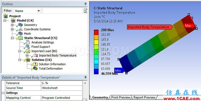 【應用】熱應力耦合場分析ansys workbanch圖片4