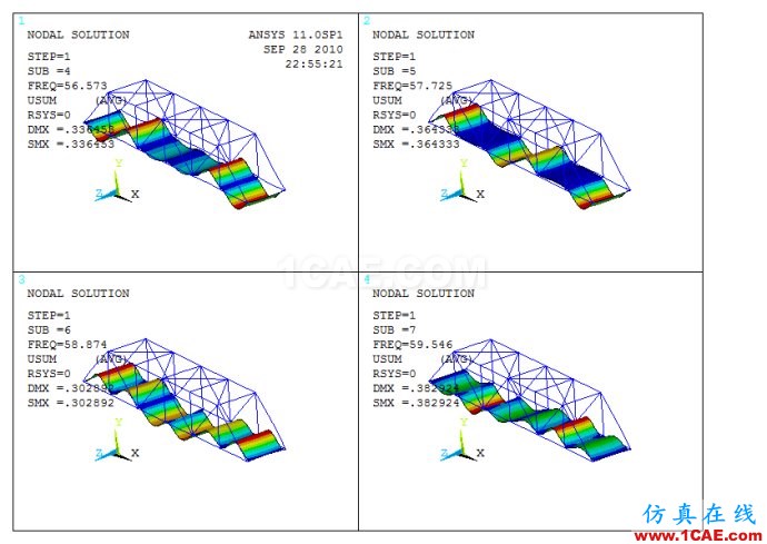 ansys 同時顯示多階模態 ansys 同時顯示多階模態