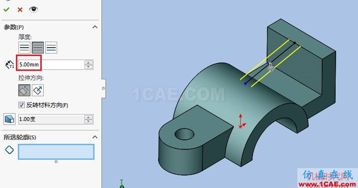 solidworks如何使用筋特征?solidworks仿真分析圖片3