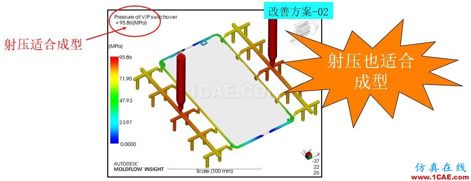 光寶移動經(jīng)驗分享《基于Insert-Overmolding金屬預(yù)熱對產(chǎn)品變形及鋼化玻璃易碎的成因探討》moldflow注塑分析圖片24