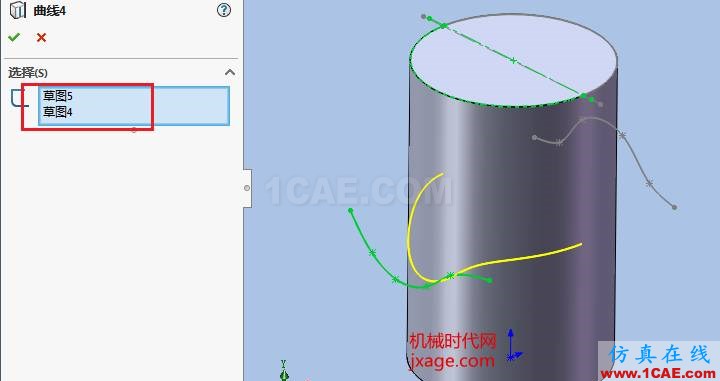solidworks如何使用投影曲線？solidworks simulation培訓(xùn)教程圖片15