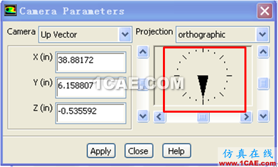 FLUENT中用camera parameter將視圖精確旋轉(zhuǎn)90度 FLUENT中用camera parameter將視圖精確旋轉(zhuǎn)90度