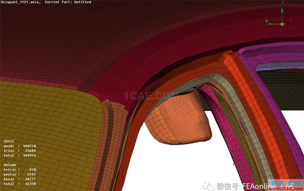 基于FMVSS 201U法規對車內乘員頭部碰撞位置模型的建立abaqus有限元技術圖片5