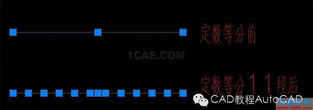 【AutoCAD教程】定數(shù)等分或定距等分后怎么顯示出來等分點？AutoCAD技術圖片2
