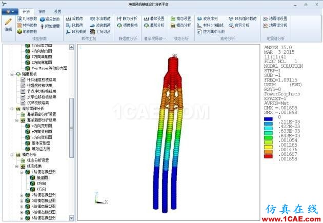 實戰 | 海洋風機基礎設計分析平臺ansys結構分析圖片4