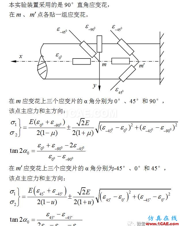 [原創]薄壁圓筒在彎扭組合變形下主應力測定實驗與ANSY分析ansys培訓的效果圖片11