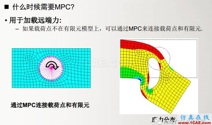 ansys技術(shù)專題之 多點(diǎn)約束(MPC)ansys分析圖片7