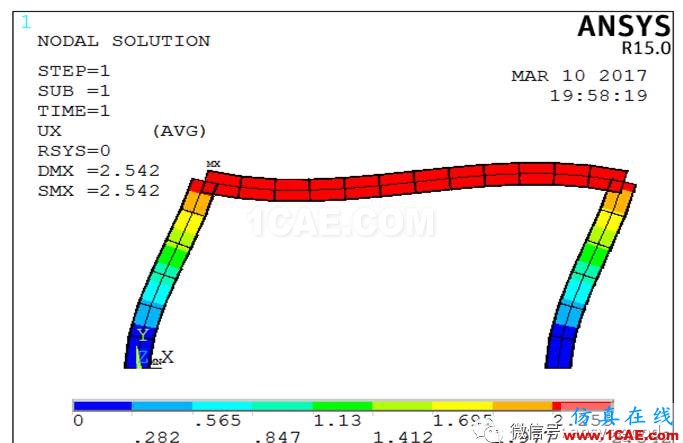 [原創]ANSYS中梁單元的放置方向-以組合門字架為例ansys workbanch圖片6