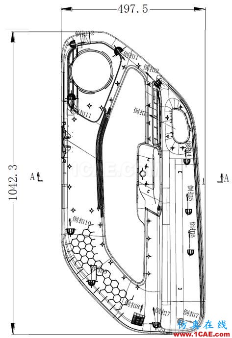 模具設(shè)計(jì)經(jīng)典案例:汽車門板下本體模具的設(shè)計(jì)機(jī)械設(shè)計(jì)圖例圖片2