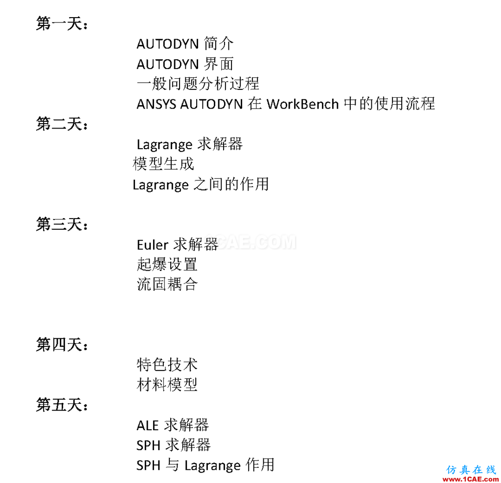 ANSYS AUTODYN官方教材，5天基礎(chǔ)培訓(xùn)，實(shí)例詳講，共享優(yōu)質(zhì)學(xué)習(xí)資源ansys培訓(xùn)的效果圖片2