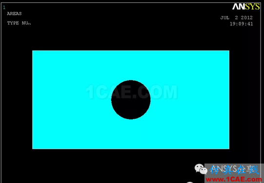 ANSYS對(duì)帶孔矩形板的應(yīng)力分析ansys分析圖片17
