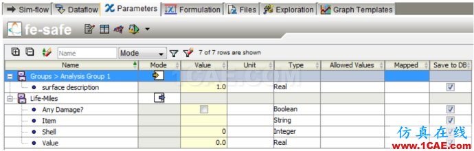 使用Isight中fesafe組件進行表面完整性敏度分析 使用Isight中fesafe組件進行表面完整性敏度分析